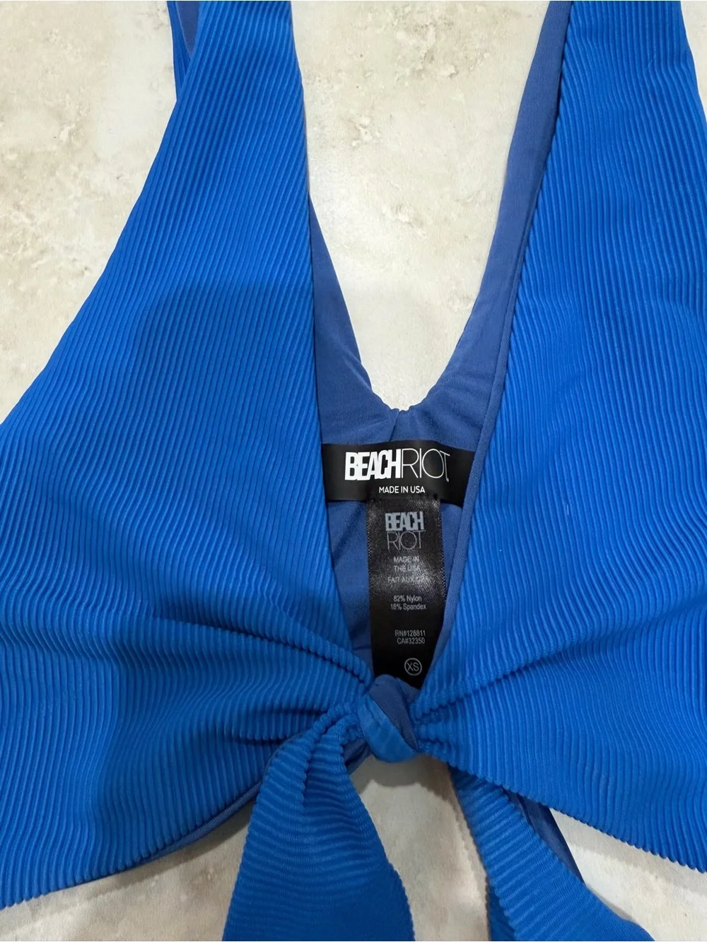 Beach Riot Dallas Ribbed Tie-Front Bikini Top - Picture 3 of 4